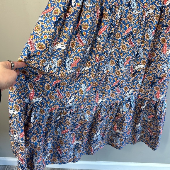 NWT Knox Rose Off The Coast Floral Tiered Boho Midi Sundress Size Large - Picture 6 of 16